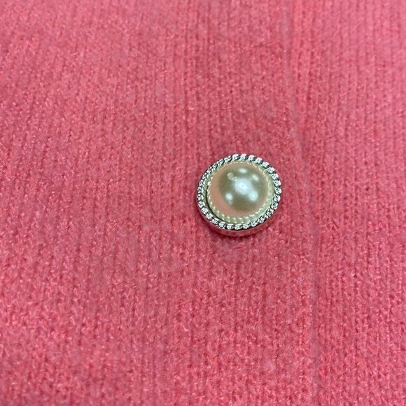 Pink Jeweled Button Cardigan Size Medium - Picture 5 of 5
